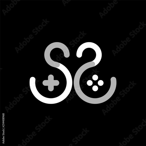 SE Initial letter game circle logo vector element. game logo template photo