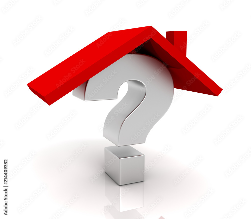 house question  3d illustration