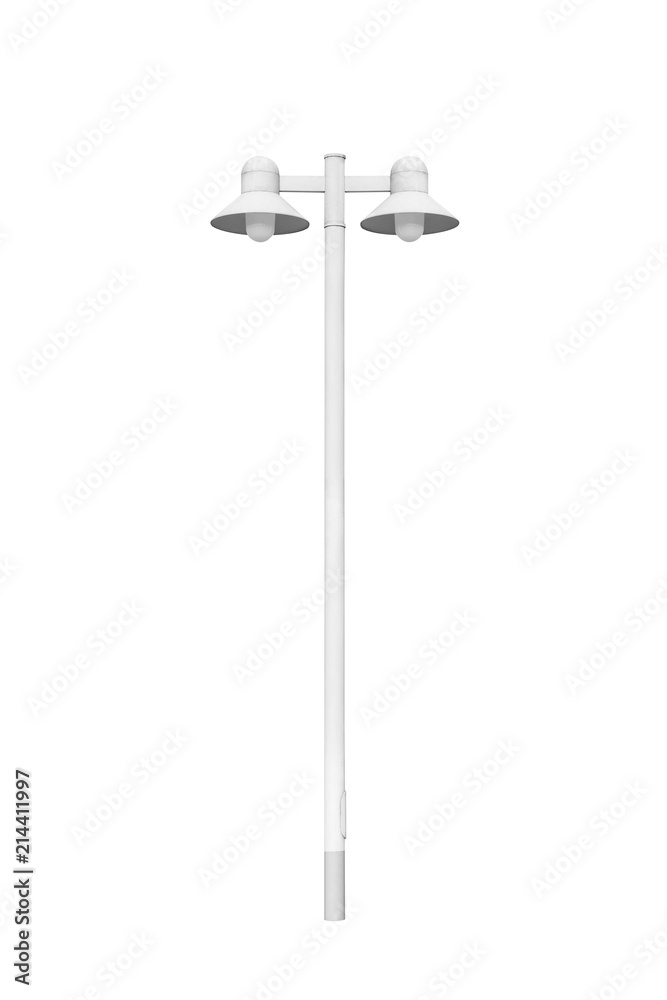 Street light pole isolated on a white background. Street light pole isolated on a white background.