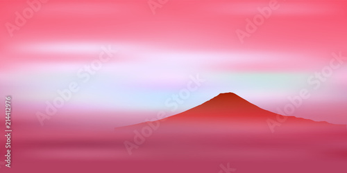 富士山　日本　風景　背景