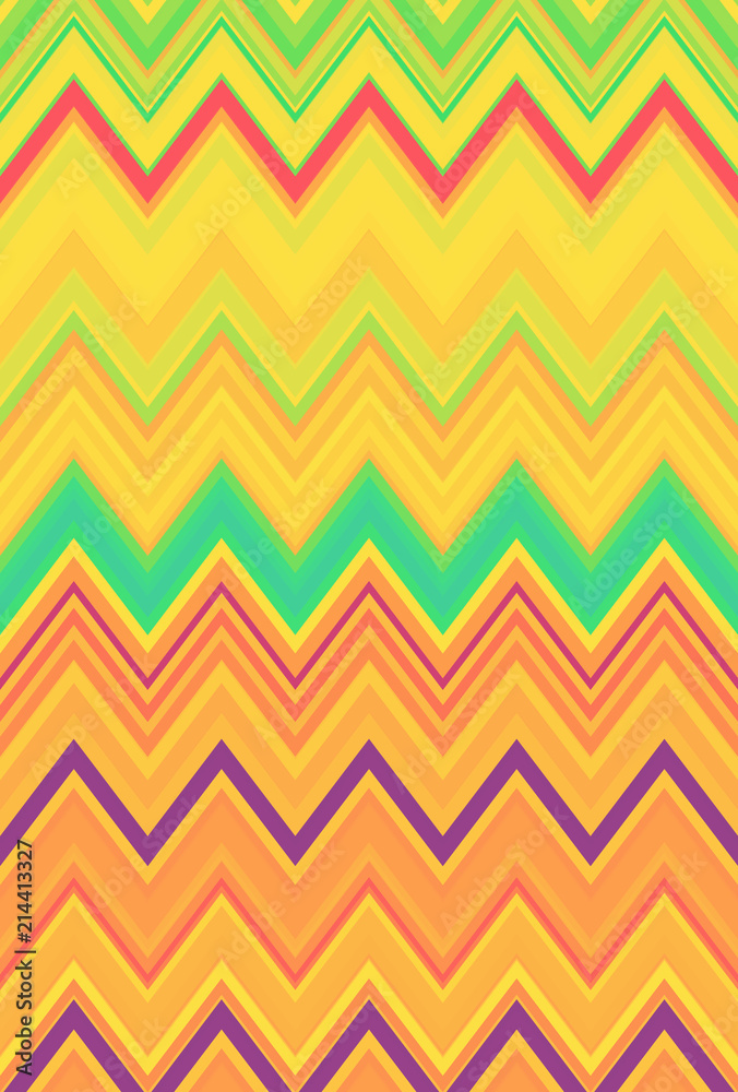 Fototapeta premium Chevron zigzag sunshine sun yellow pattern abstract background, color trends