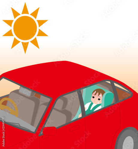 熱中症の危険。　赤ちゃんの車内閉じ込め。