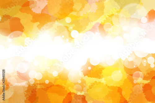 秋をイメージした抽象的背景（水彩画タッチ）
