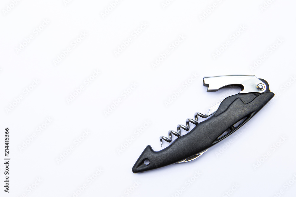 Design wine and bottle opener on white background Design wine and bottle opener on white background