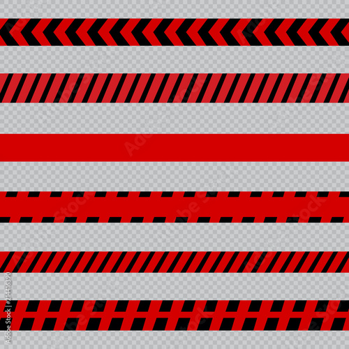 Realistic warning tapes.Caution lines isolated. Danger signs. Vector