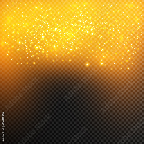 Shining stars on a transparent background  shiny and bright. Vector illustration. Light  radiance and rays.