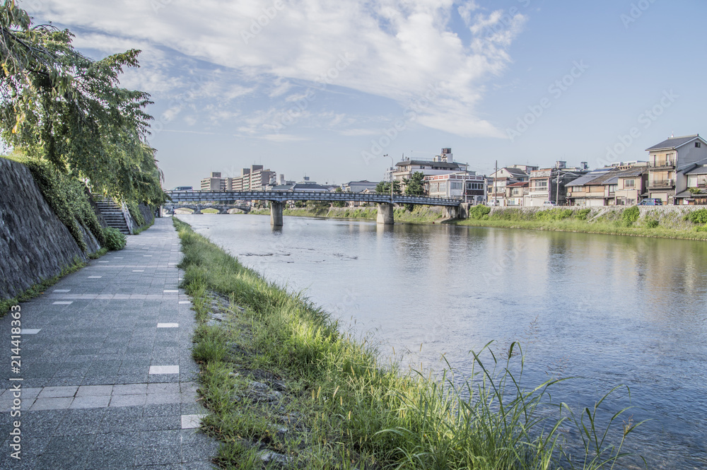 Along The Kamo River Kyoto Japan 2015