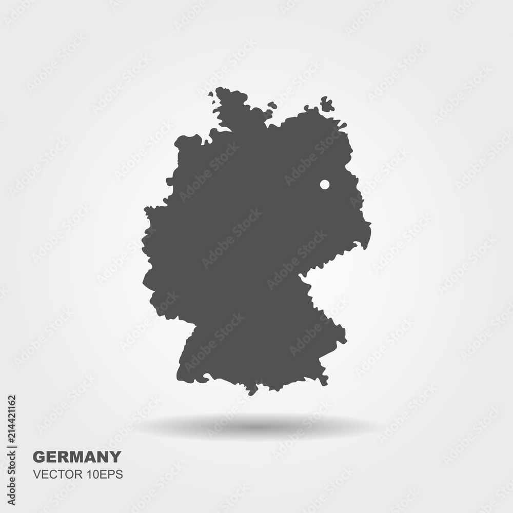 Map of Germany on white background.