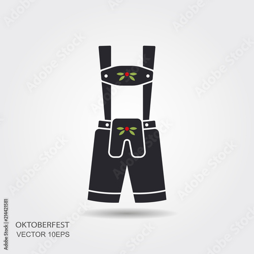 Fényképezés Traditional Bavarian men trousers icon
