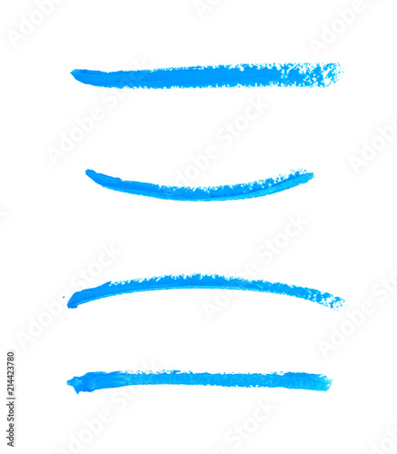 Single line marker stroke isolated