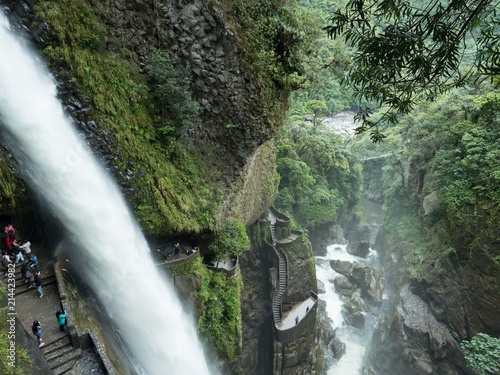 Devils Cauldron Waterfall, Banos, Ecuador photo