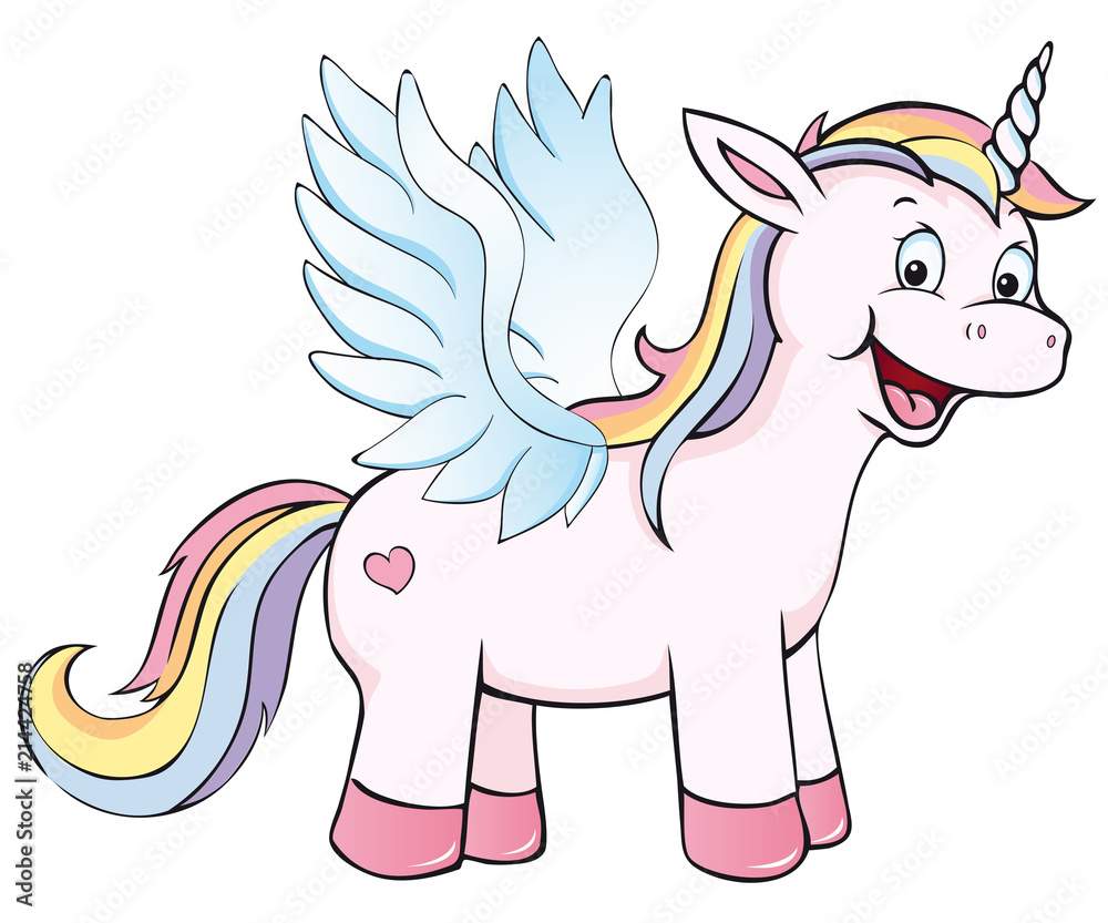 cute unicorn with wings 