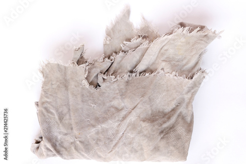 Dirty rag isolated on white background