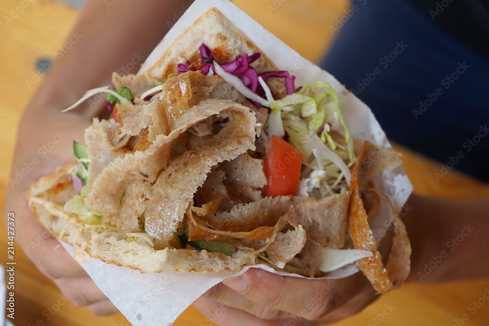 Berliner Döner Kebap/Berlin Doener Kebab original street food Stock Photo Adobe Stock