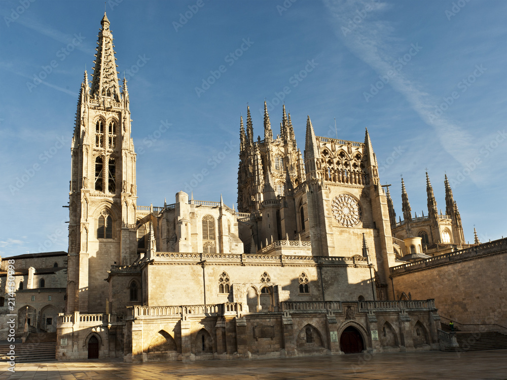 Kathedrale Santa María, Seitenansicht, Burgos, Kastilien, Station auf dem Jakobsweg, Camino de Santiago