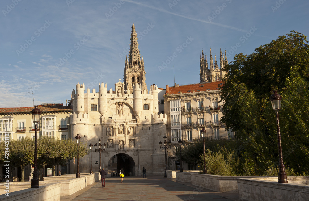 Stadttor Arco de Santa Maria, Burgos, Kastilien, Station auf dem Jakobsweg, Camino de Santiago