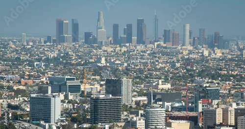Los Angeles and Hollywood Skyline Time Lapse