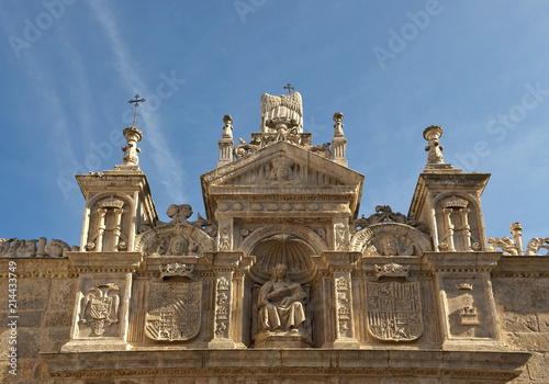 Puerta de los Romeros , Hospital del Rey, Burgos, Kastilien-Leon, Spanien. Heute SItz des Rektorats der Universität Burgos und Juristische Fakultät