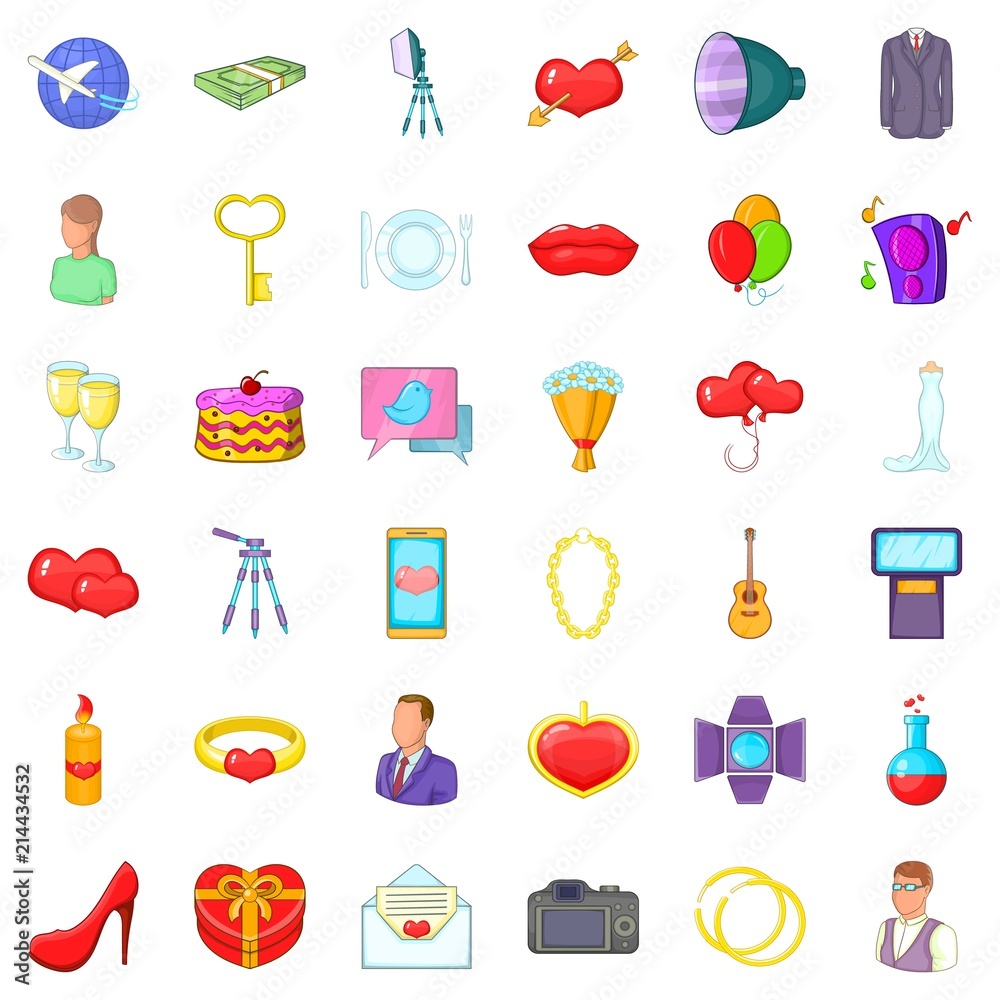Great wedding icons set. Cartoon style of 36 great wedding vector icons for web isolated on white background Great wedding icons set. Cartoon style of 36 great wedding vector icons for web isolated on white background