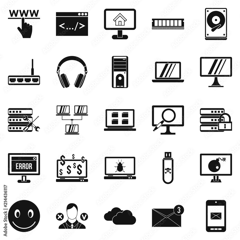 Internet icons set. Simple set of 25 internet vector icons for web isolated on white background Internet icons set. Simple set of 25 internet vector icons for web isolated on white background