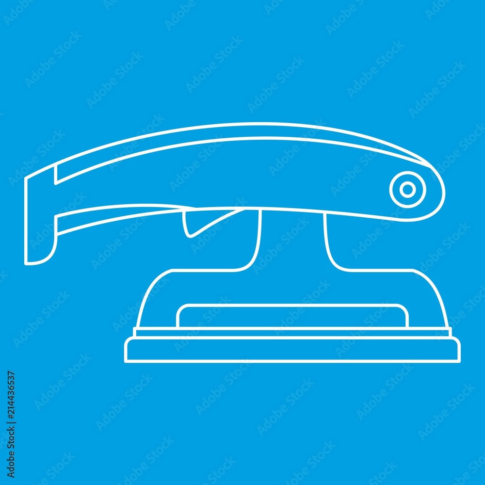 Fret saw icon blue outline style isolated vector illustration. Thin line sign