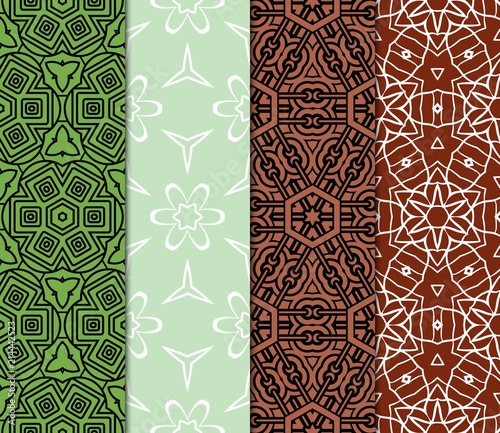 set of modern geometric pattern. vector illustration. for fashion design, interior, wallpaper