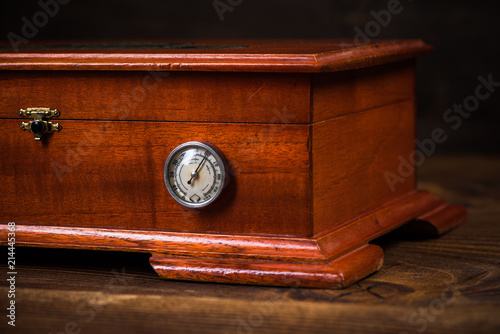 Wooden humidor for storage cigars