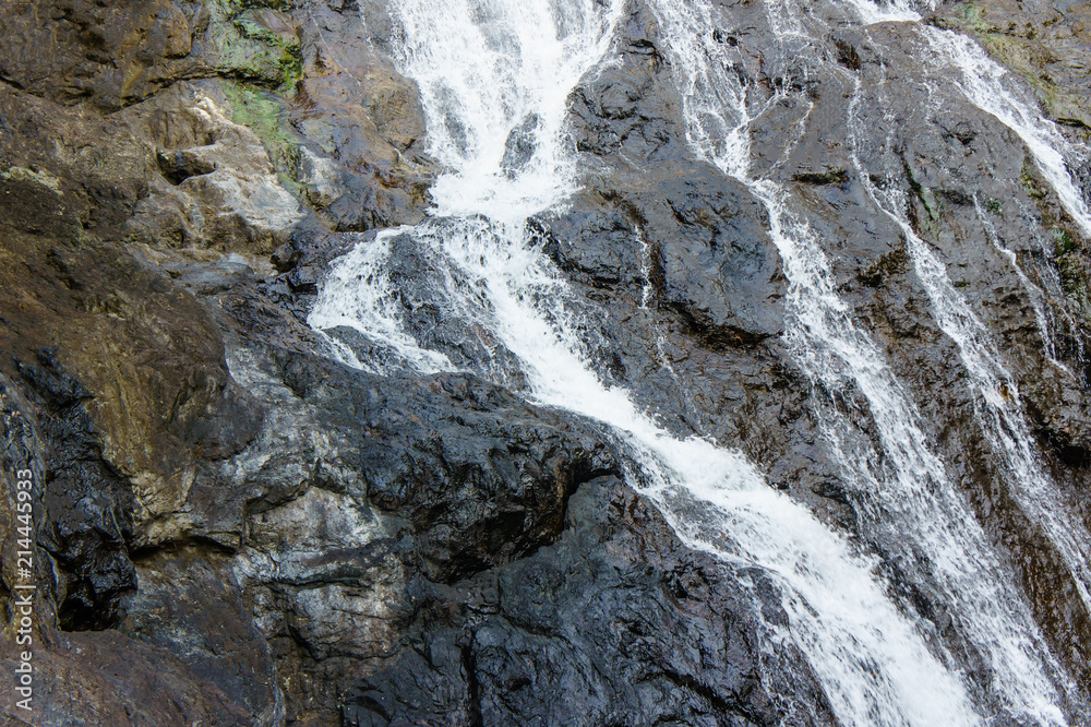 Close up Waterfall around stones at Khao Yai National Park - Nakhon Nayok Province, Thailand. For travel, landscape. Close up Waterfall around stones at Khao Yai National Park - Nakhon Nayok Province, Thailand. For travel, landscape.