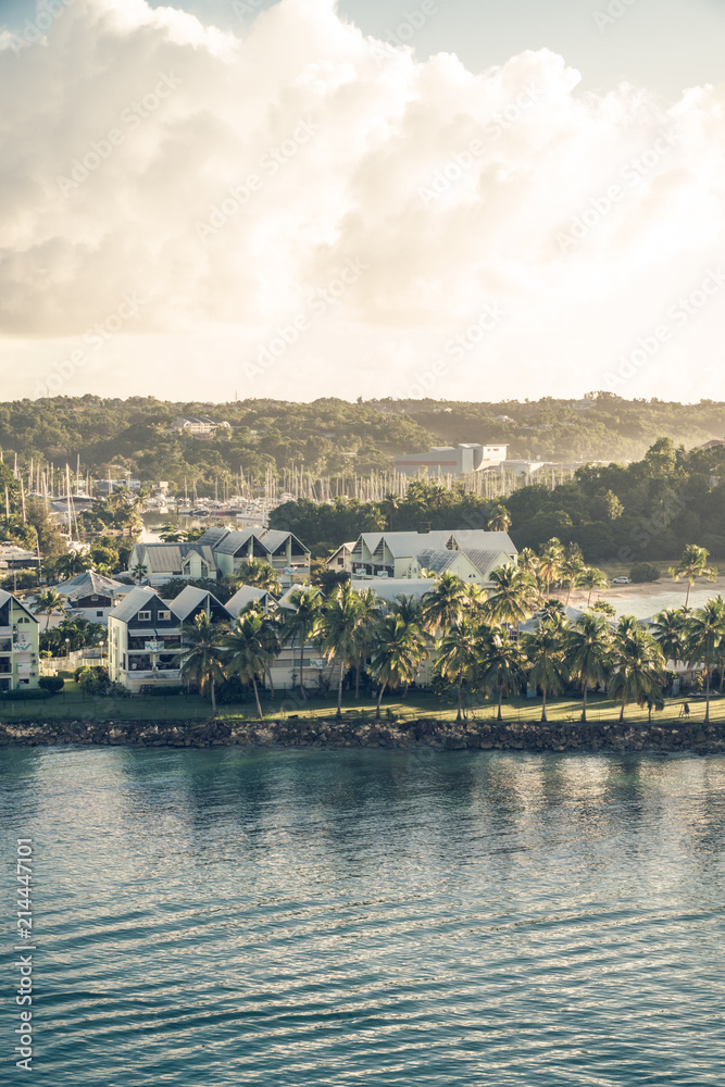 Fototapeta premium Einlaufen in Guadeloupe