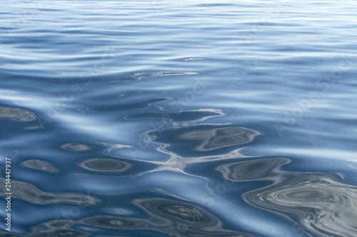 Tableau sur toile Calm blue ocean waves on windless day