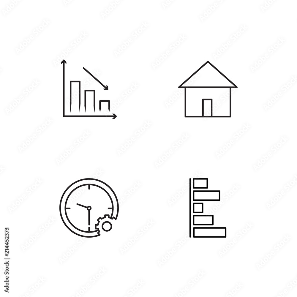 Banking linear icons set. Simple outline vector icons