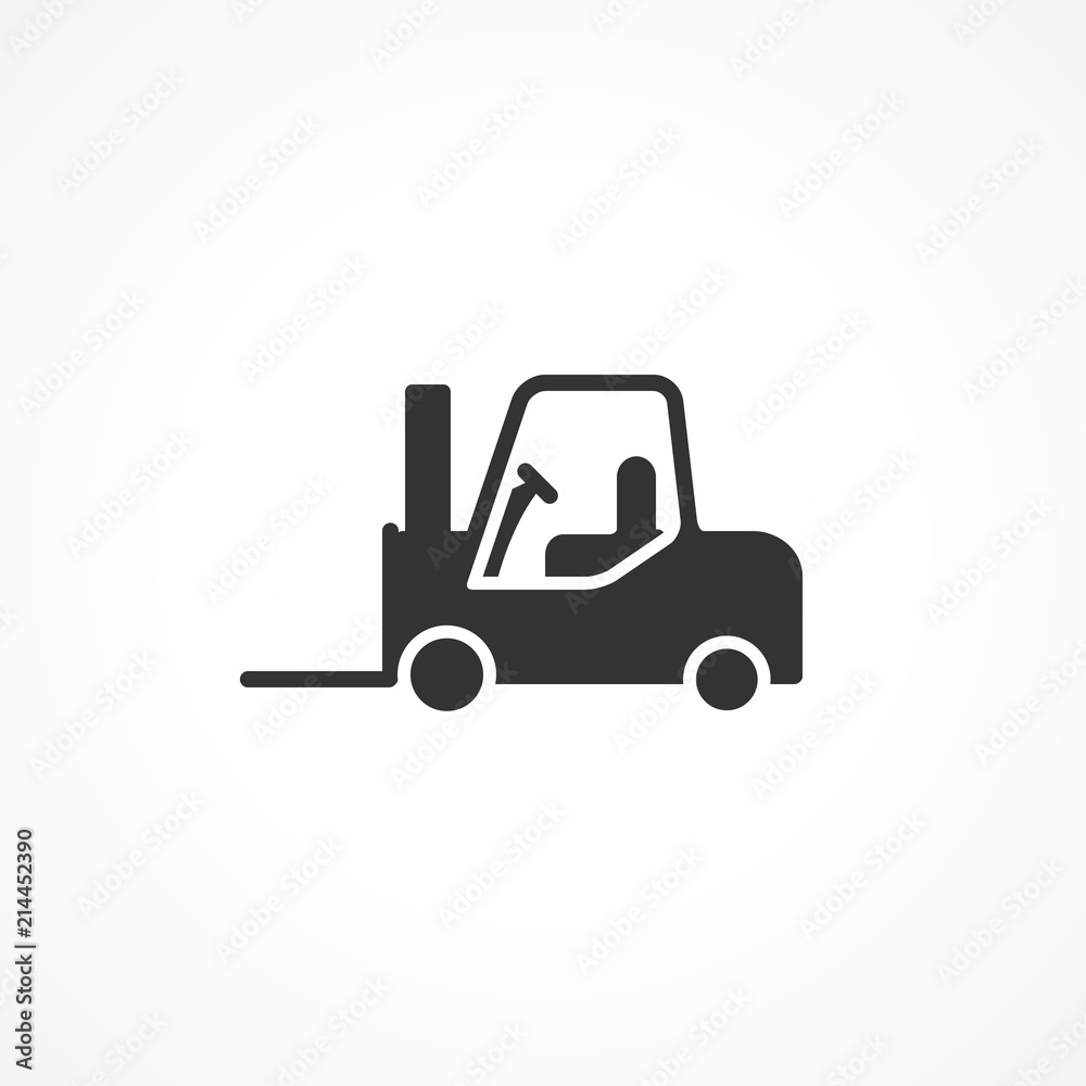 Vector image of forklift icon. Vector image of forklift icon.
