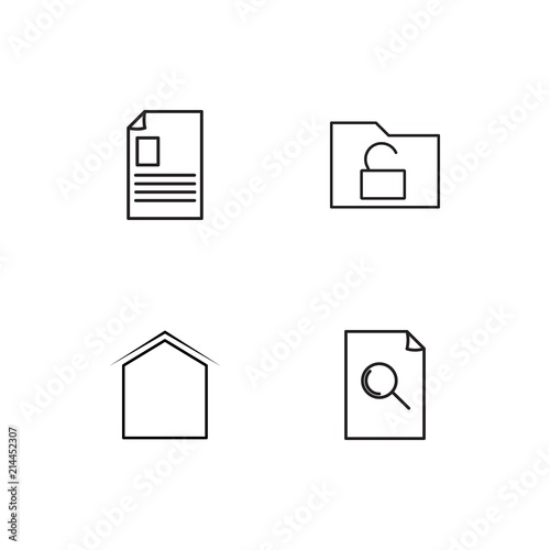 Banking linear icons set. Simple outline vector icons