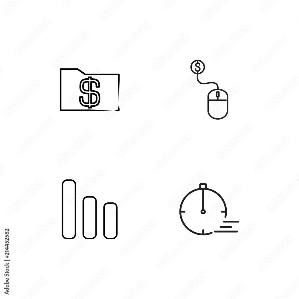 Banking linear icons set. Simple outline vector icons Banking linear icons set. Simple outline vector icons