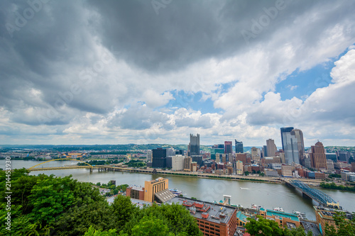 View of the Pittsburgh skyline and Monongahela River, in Pittsburgh, Pennsylvania