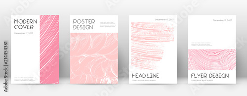 Cover page design template. Minimal brochure layout. Classic trendy abstract cover page. 