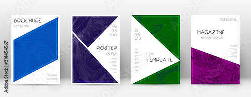 Abstract cover. Splendid design template. Suminagashi marble triangle poster. Splendid trendy abstract cover. 