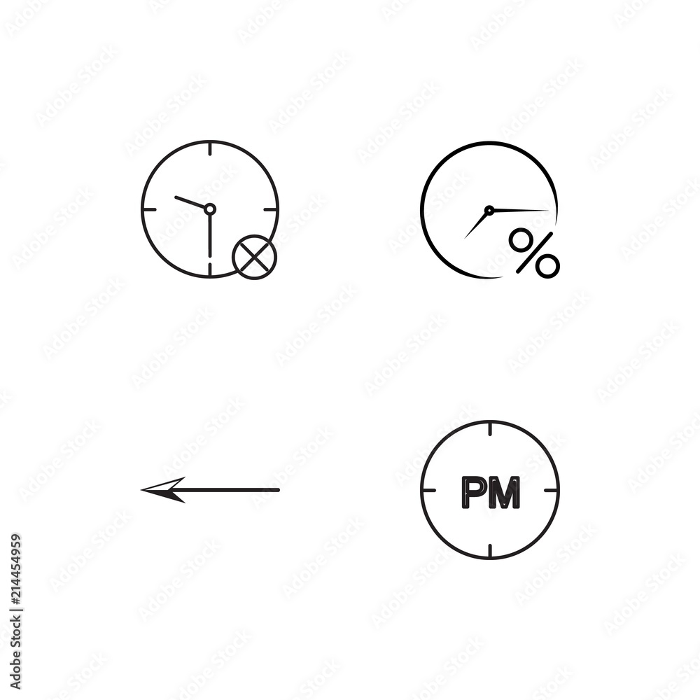Time linear icons set. Simple outline vector icons Time linear icons set. Simple outline vector icons