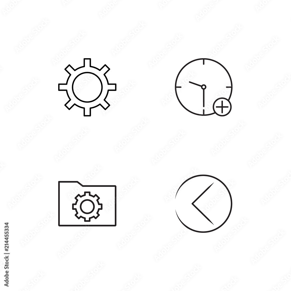 Time linear icons set. Simple outline vector icons Time linear icons set. Simple outline vector icons