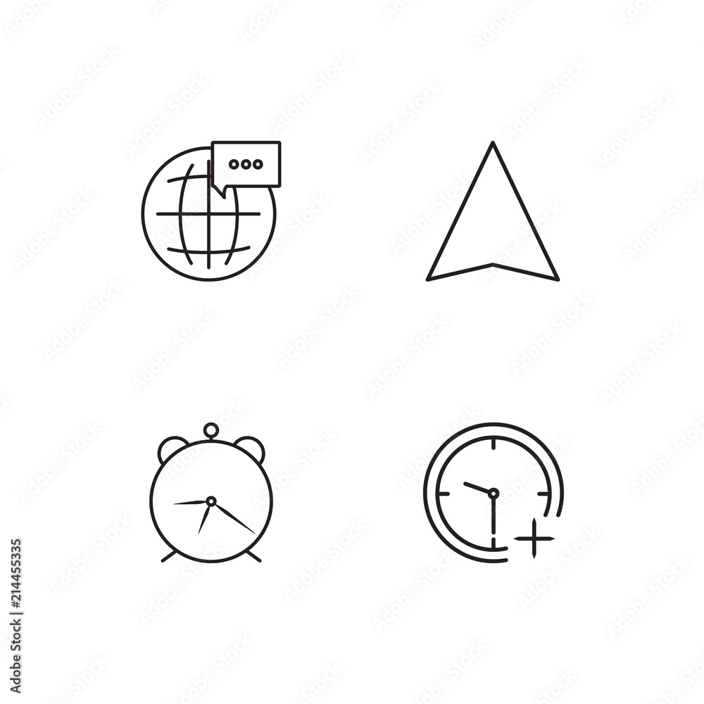 Time linear icons set. Simple outline vector icons Time linear icons set. Simple outline vector icons