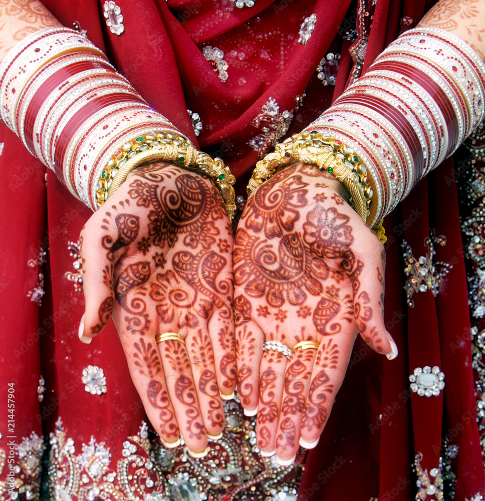 Indian Hands with Mehendi Draws and Bracelets Stock Image - Image of  fingers, indian: 147691523