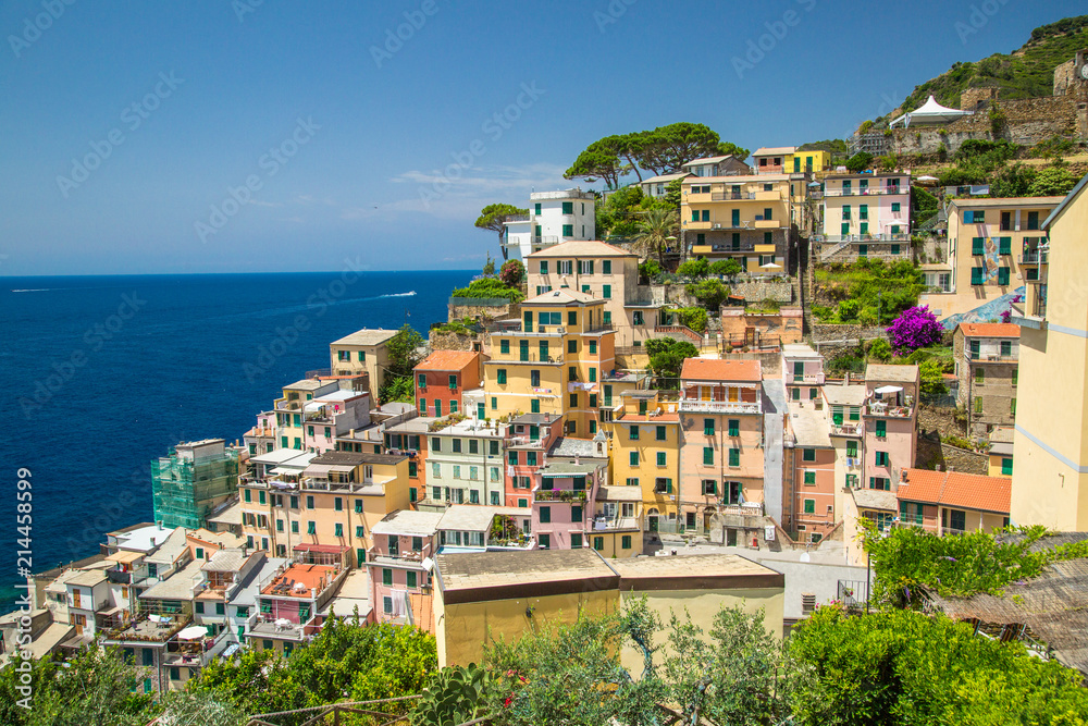 Riomaggiore Village, Cinque Terre Coast,  Italy.