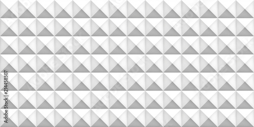 Fototapeta Naklejka Na Ścianę i Meble -  Volume white realistic texture, cubes, gray 3d geometric seamless pattern, design vector light background