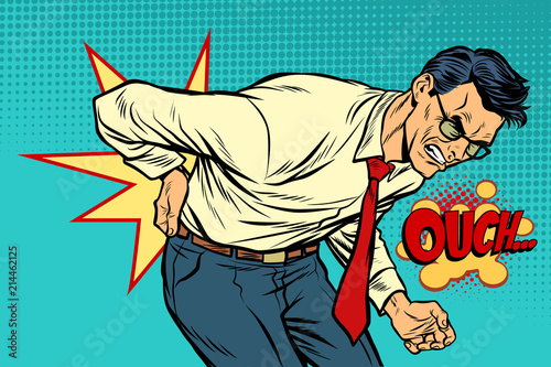 man back pain, medicine and health