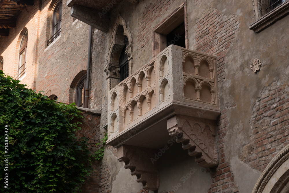 Verona, Romeo und Julia Balkon in der Altstadt, Iatalien