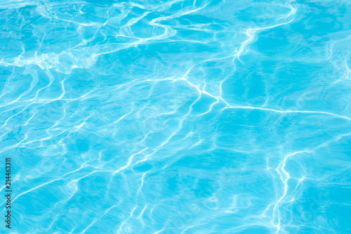Surface of blue swimming pool, background of water in swimming pool. Summer Background. Summer © Nizoli