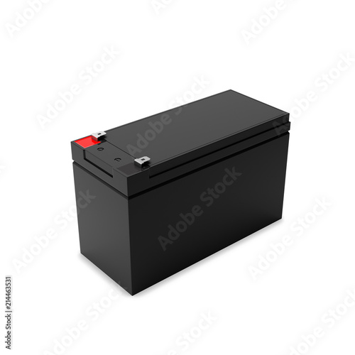 Rechargeable battery for uninterruptible power supply, 3D illustration.
