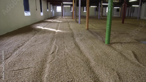 Whiskey distillery floor-malting process Campbeltown Scotland photo