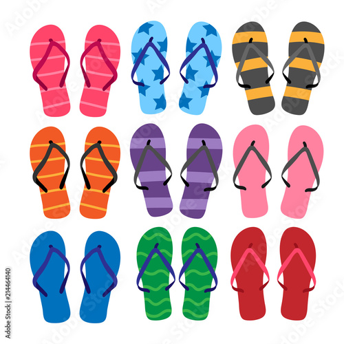 sandals vector collection design
