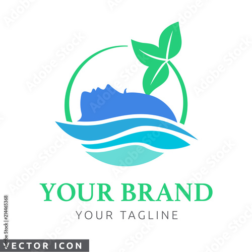 Natural Beauty Logo / Icon , color on white